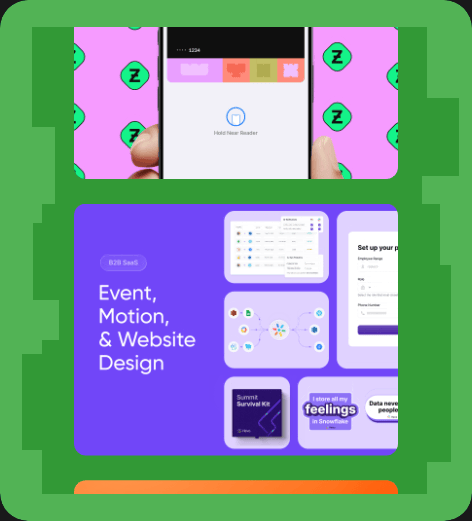 Marketing campaign mockups for B2B SaaS brands.